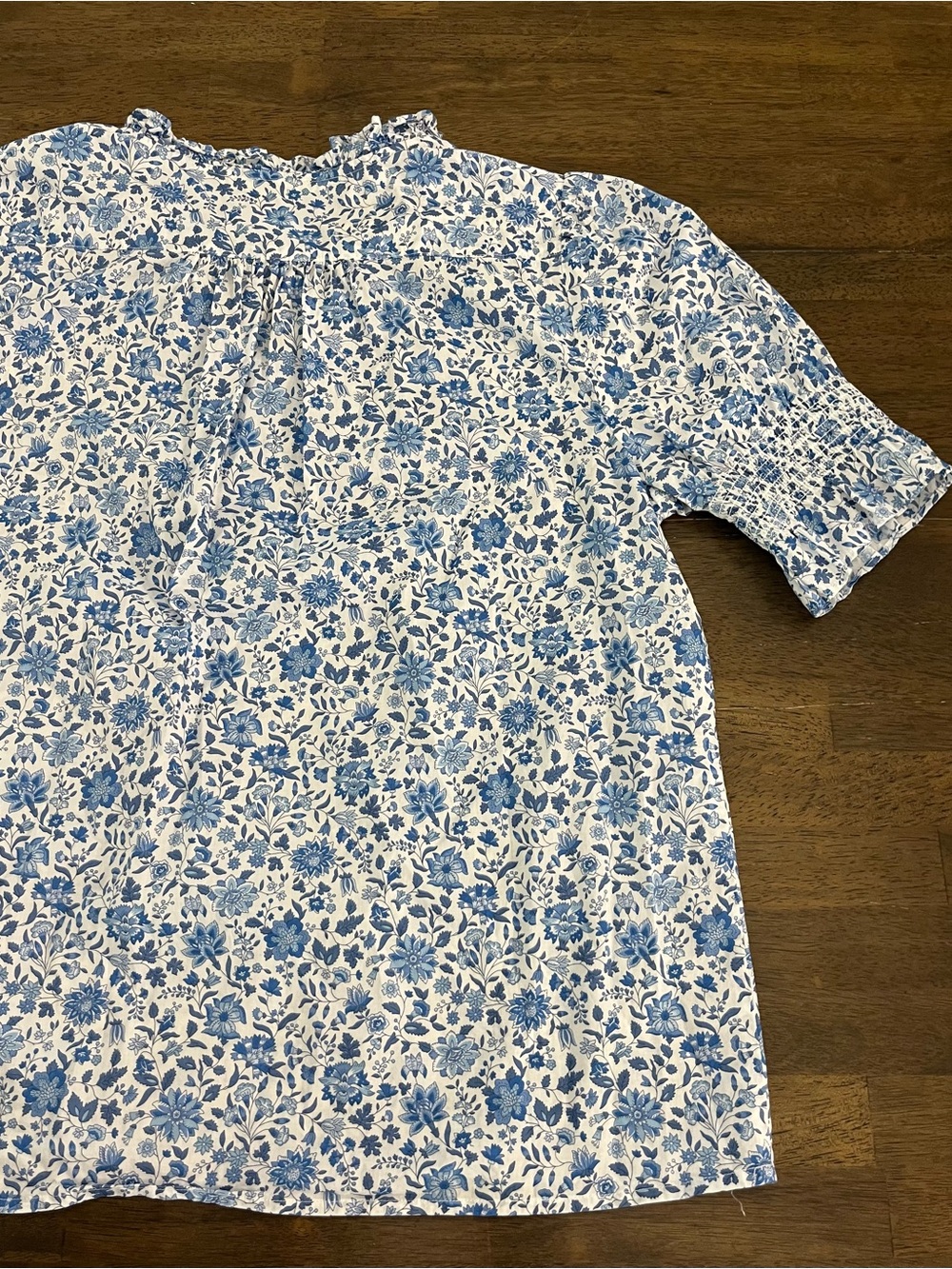 J. Crew Ruffleneck Keyhole Top in Liberty Grace Emily Bell fabric Cotton Medium - Picture 8 of 16
